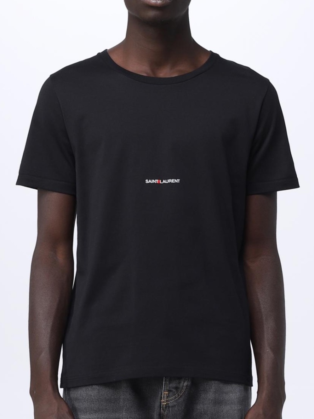 Yves Saint Laurent (YSL) Men’s Black Logo T-Shirt – Size Large